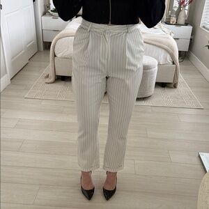 Forever 21 White and Striped Pants